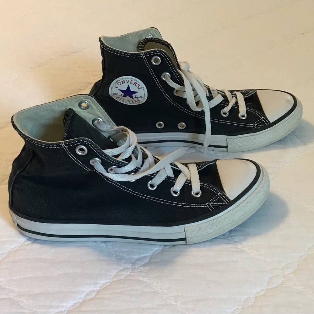 Converse Black High-Tops Size 3